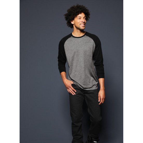 Sport-Tek ® PosiCharge ® Long Sleeve Tri-Blend Wicking Raglan Tee