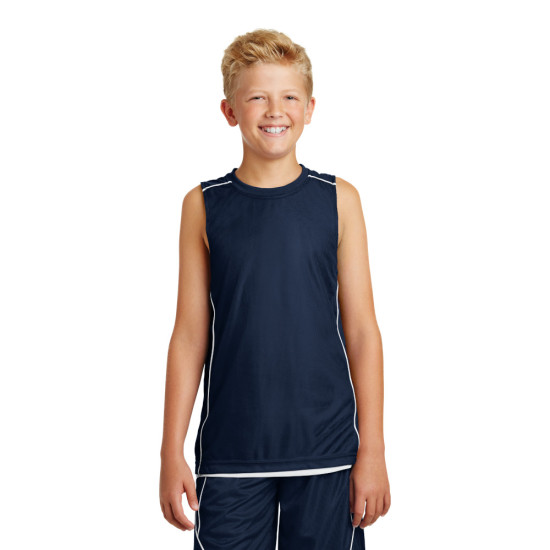 Sport-Tek® Youth PosiCharge® Mesh Reversible Sleeveless Tee