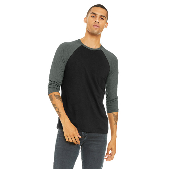 BELLA+CANVAS ® Unisex 3/4-Sleeve Baseball Tee
