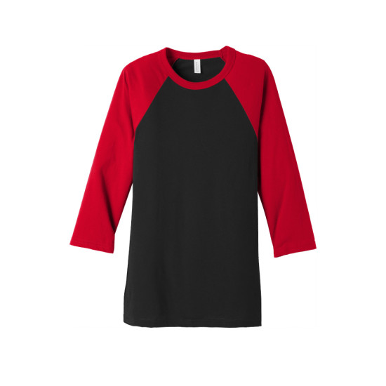 BELLA+CANVAS ® Unisex 3/4-Sleeve Baseball Tee