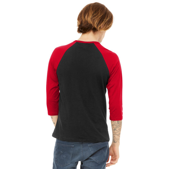 BELLA+CANVAS ® Unisex 3/4-Sleeve Baseball Tee