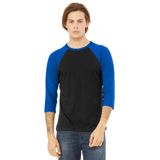 BELLA+CANVAS ® Unisex 3/4-Sleeve Baseball Tee