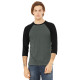 BELLA+CANVAS ® Unisex 3/4-Sleeve Baseball Tee