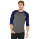 BELLA+CANVAS ® Unisex 3/4-Sleeve Baseball Tee