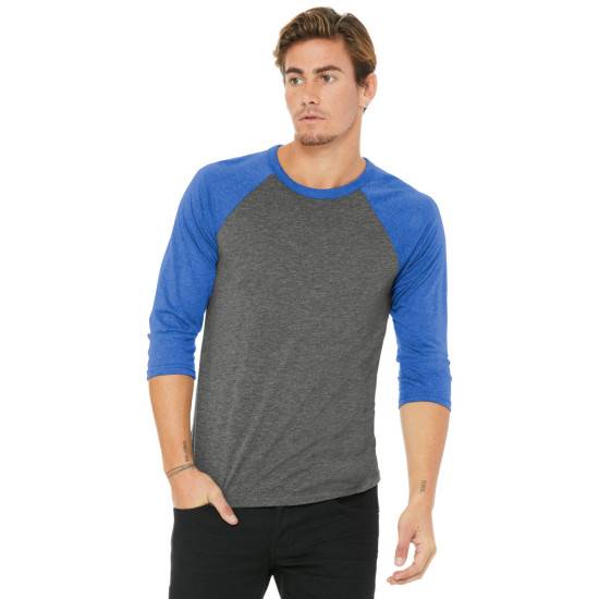 BELLA+CANVAS ® Unisex 3/4-Sleeve Baseball Tee