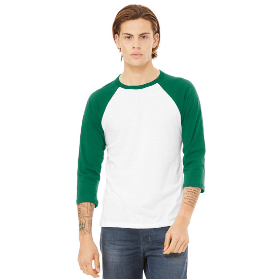 BELLA+CANVAS ® Unisex 3/4-Sleeve Baseball Tee