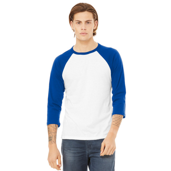 BELLA+CANVAS ® Unisex 3/4-Sleeve Baseball Tee