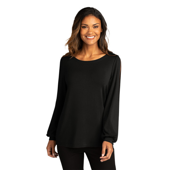 Port Authority ® Ladies Luxe Knit Jewel Neck Top