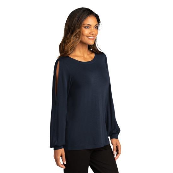 Port Authority ® Ladies Luxe Knit Jewel Neck Top
