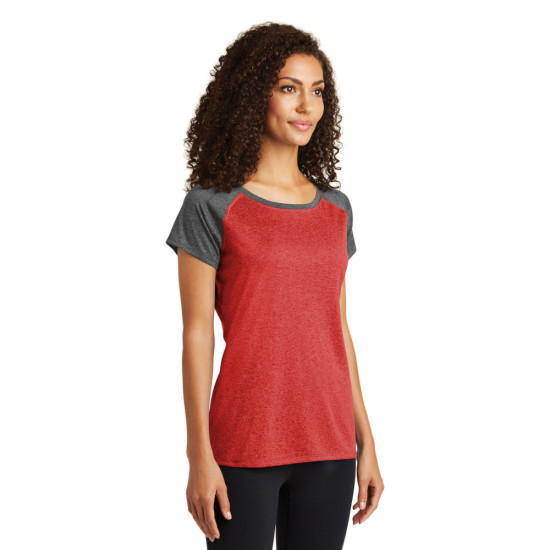 Sport-Tek® Ladies Heather-On-Heather Contender™ Scoop Neck Tee