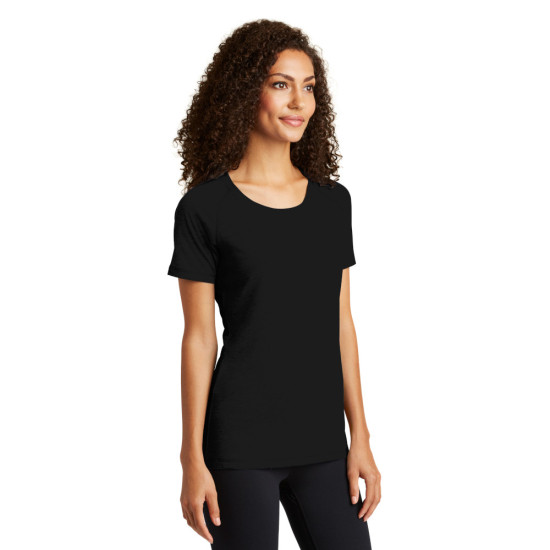 Sport-Tek® Ladies PosiCharge® Tri-Blend Wicking Scoop Neck Raglan Tee