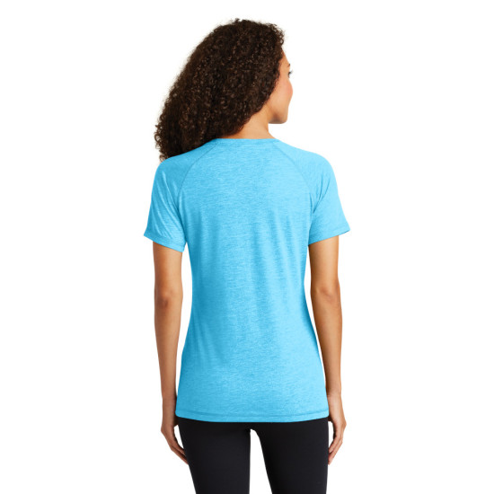 Sport-Tek® Ladies PosiCharge® Tri-Blend Wicking Scoop Neck Raglan Tee