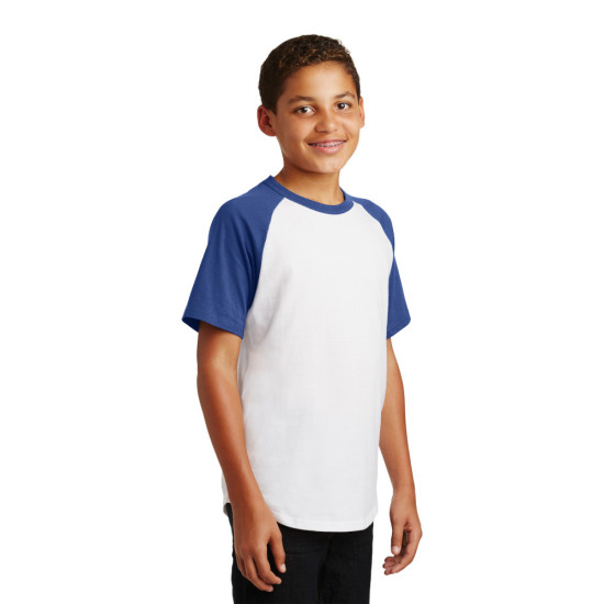 Sport-Tek® Youth Short Sleeve Colorblock Raglan Jersey
