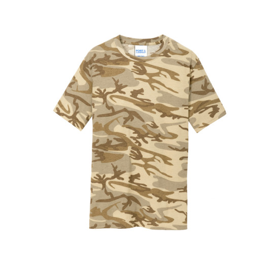 Port & Company® Core Cotton Camo Tee Brand Logo