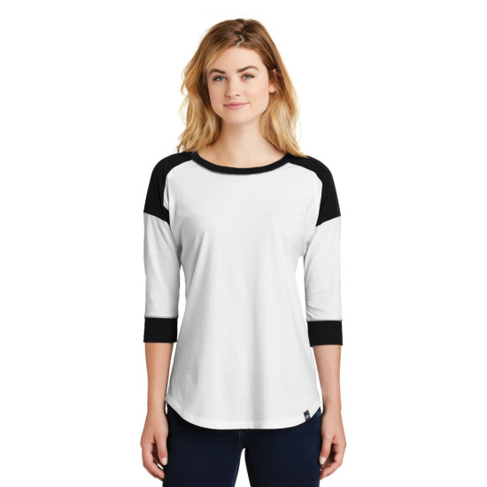 New Era® Ladies Heritage Blend 3/4-Sleeve Baseball Raglan Tee