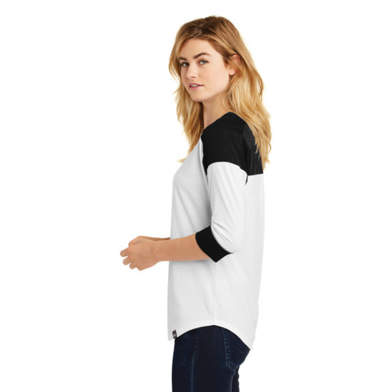 New Era® Ladies Heritage Blend 3/4-Sleeve Baseball Raglan Tee