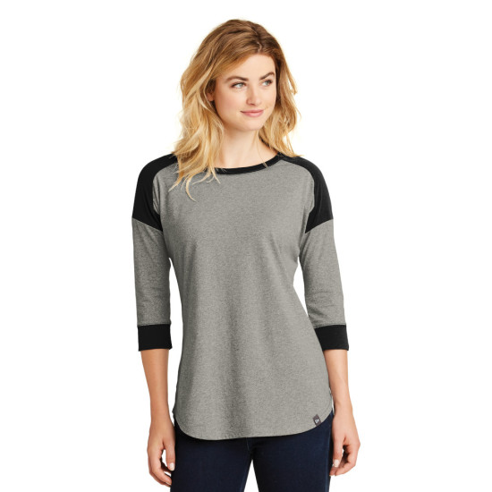New Era® Ladies Heritage Blend 3/4-Sleeve Baseball Raglan Tee