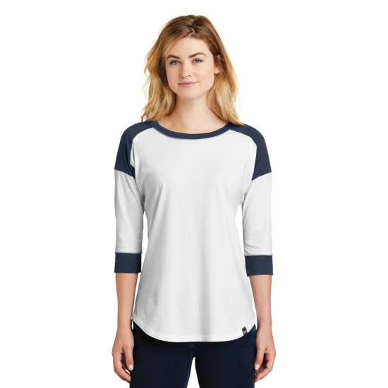 New Era® Ladies Heritage Blend 3/4-Sleeve Baseball Raglan Tee