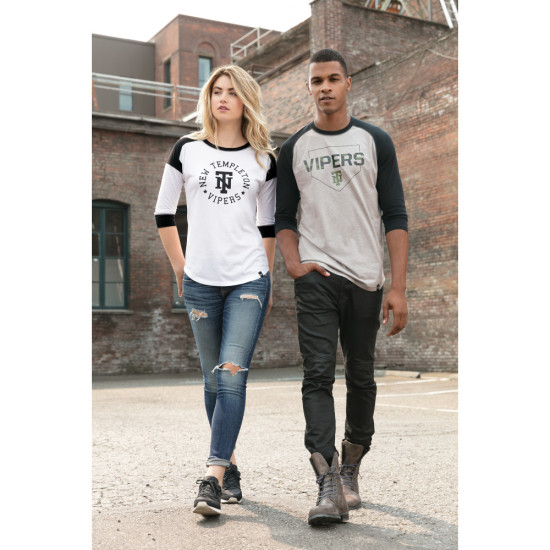 New Era® Heritage Blend 3/4-Sleeve Baseball Raglan Tee