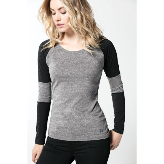 New Era® Ladies Tri-Blend Performance Baseball Tee
