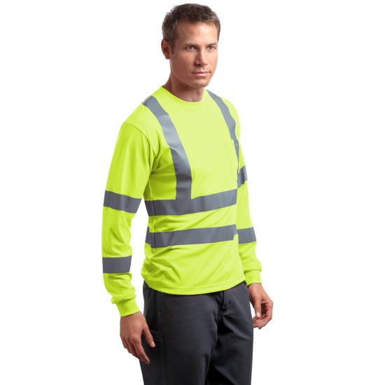CornerStone® - ANSI 107 Class 3 Long Sleeve Snag-Resistant Reflective T-Shirt