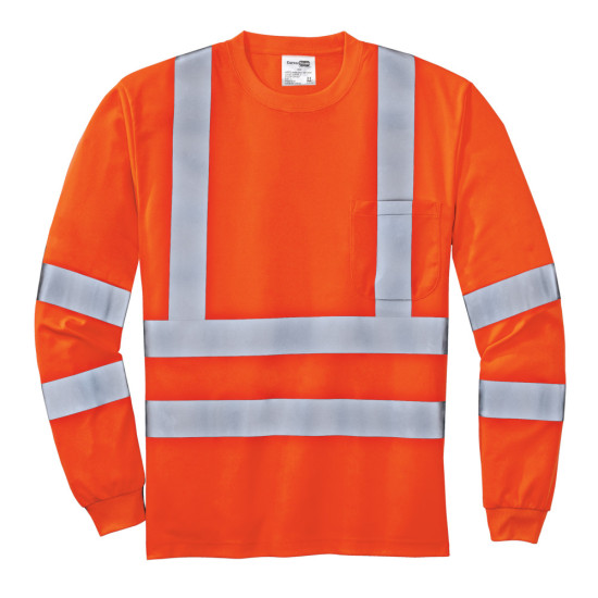 CornerStone® - ANSI 107 Class 3 Long Sleeve Snag-Resistant Reflective T-Shirt