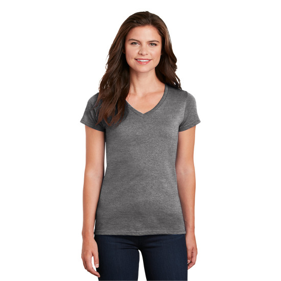 Gildan® Ladies Heavy Cotton™ 100% Cotton V-Neck T-Shirt