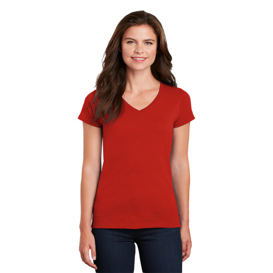 Gildan® Ladies Heavy Cotton™ 100% Cotton V-Neck T-Shirt