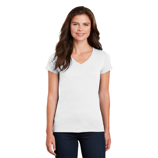 Gildan® Ladies Heavy Cotton™ 100% Cotton V-Neck T-Shirt