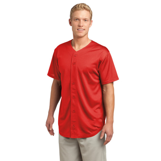 Sport-Tek® PosiCharge® Tough Mesh Full-Button Jersey