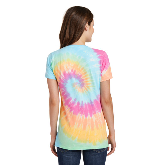Port & Company® Ladies Tie-Dye V-Neck Tee