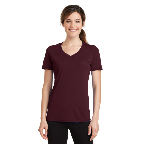 Port & Company® Ladies Performance Blend V-Neck Tee