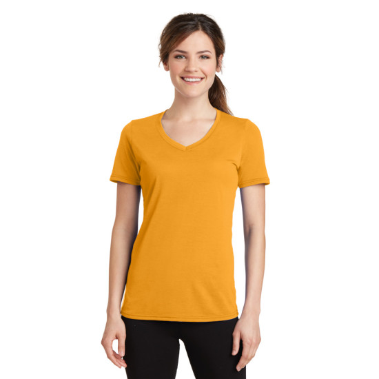 Port & Company® Ladies Performance Blend V-Neck Tee