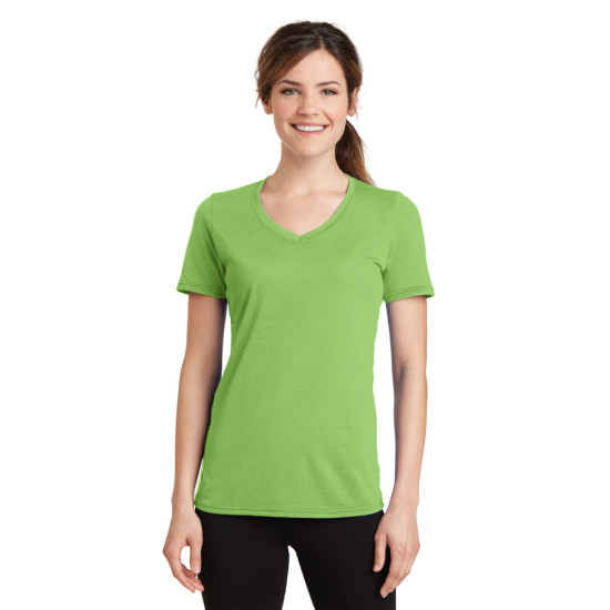 Port & Company® Ladies Performance Blend V-Neck Tee