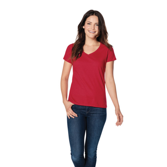 Port & Company® Ladies Performance Blend V-Neck Tee