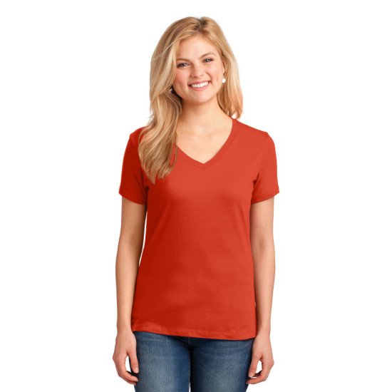 Port & Company® Ladies Core Cotton V-Neck Tee