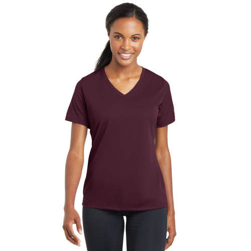 Sport-Tek® Ladies PosiCharge® RacerMesh® V-Neck Tee