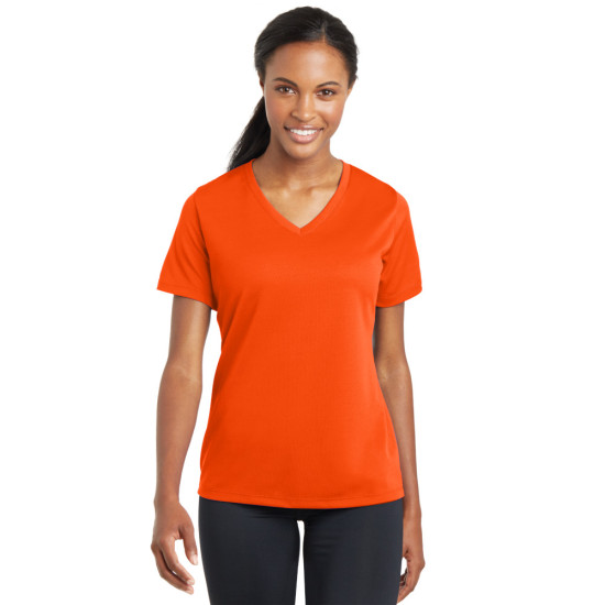 Sport-Tek® Ladies PosiCharge® RacerMesh® V-Neck Tee