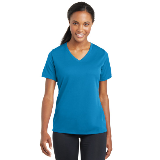 Sport-Tek® Ladies PosiCharge® RacerMesh® V-Neck Tee