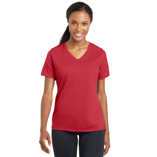 Sport-Tek® Ladies PosiCharge® RacerMesh® V-Neck Tee