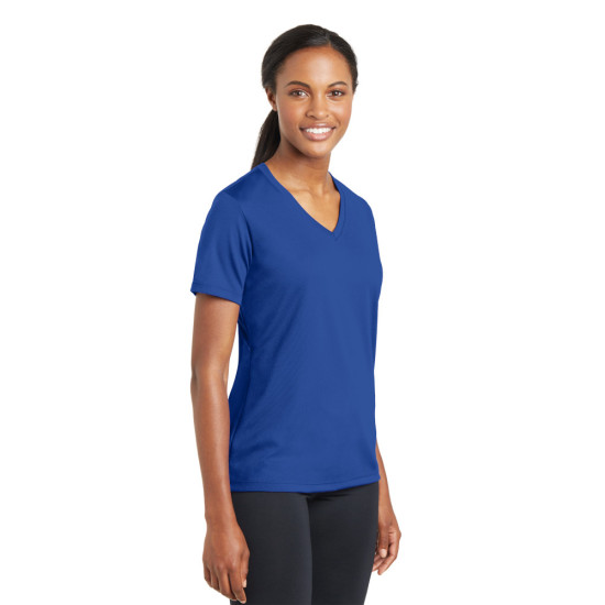 Sport-Tek® Ladies PosiCharge® RacerMesh® V-Neck Tee