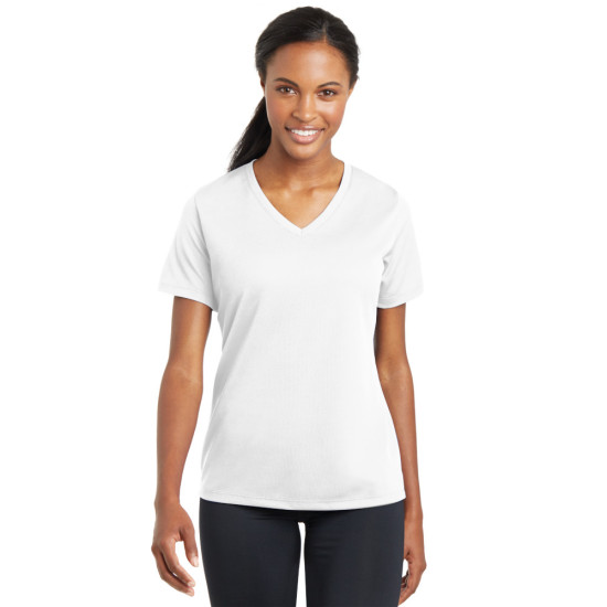 Sport-Tek® Ladies PosiCharge® RacerMesh® V-Neck Tee