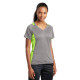 Sport-Tek® Ladies Heather Colorblock Contender™ V-Neck Tee