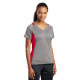Sport-Tek® Ladies Heather Colorblock Contender™ V-Neck Tee