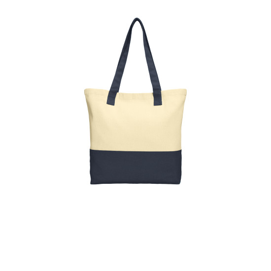 Port Authority® Colorblock Cotton Tote