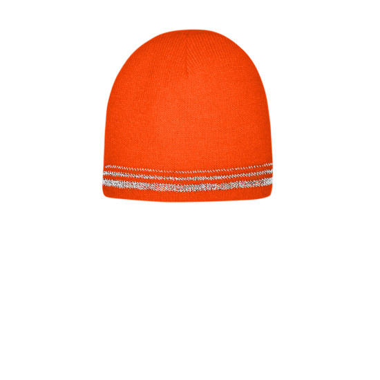 CornerStone® Lined Enhanced Visibility with Reflective Stripes Beanie