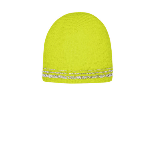 CornerStone® Lined Enhanced Visibility with Reflective Stripes Beanie