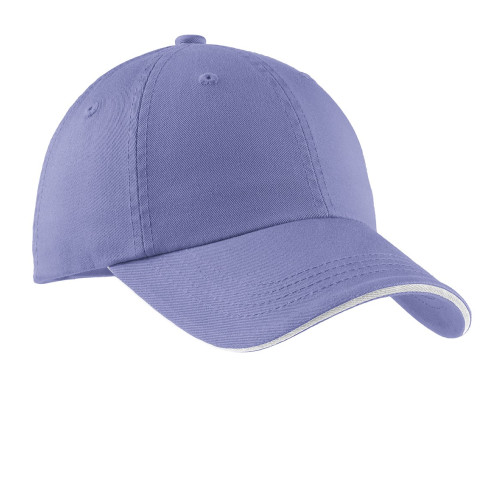 Port Authority® Sandwich Bill Cap with Striped Closure