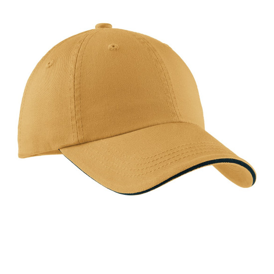 Port Authority® Sandwich Bill Cap with Striped Closure