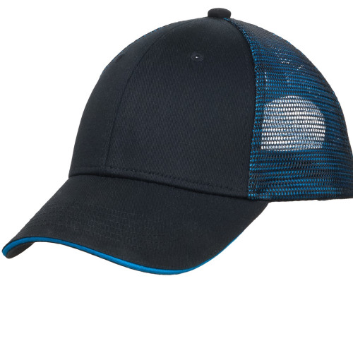 Port Authority® Double Mesh Snapback Sandwich Bill Cap